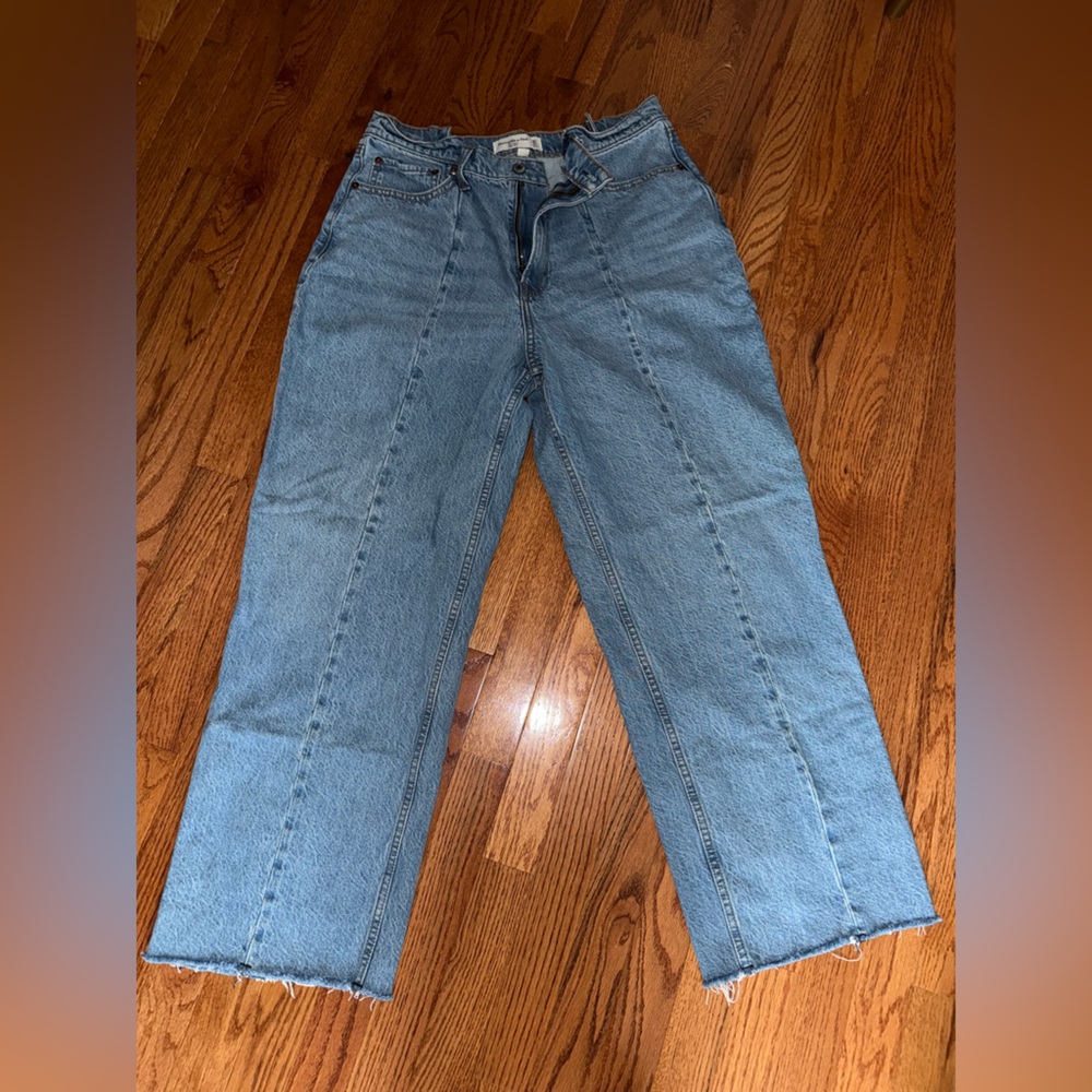 Abercrombie & Fitch Light Blue Jeans The Loose High Rise Size 30 Curve Love